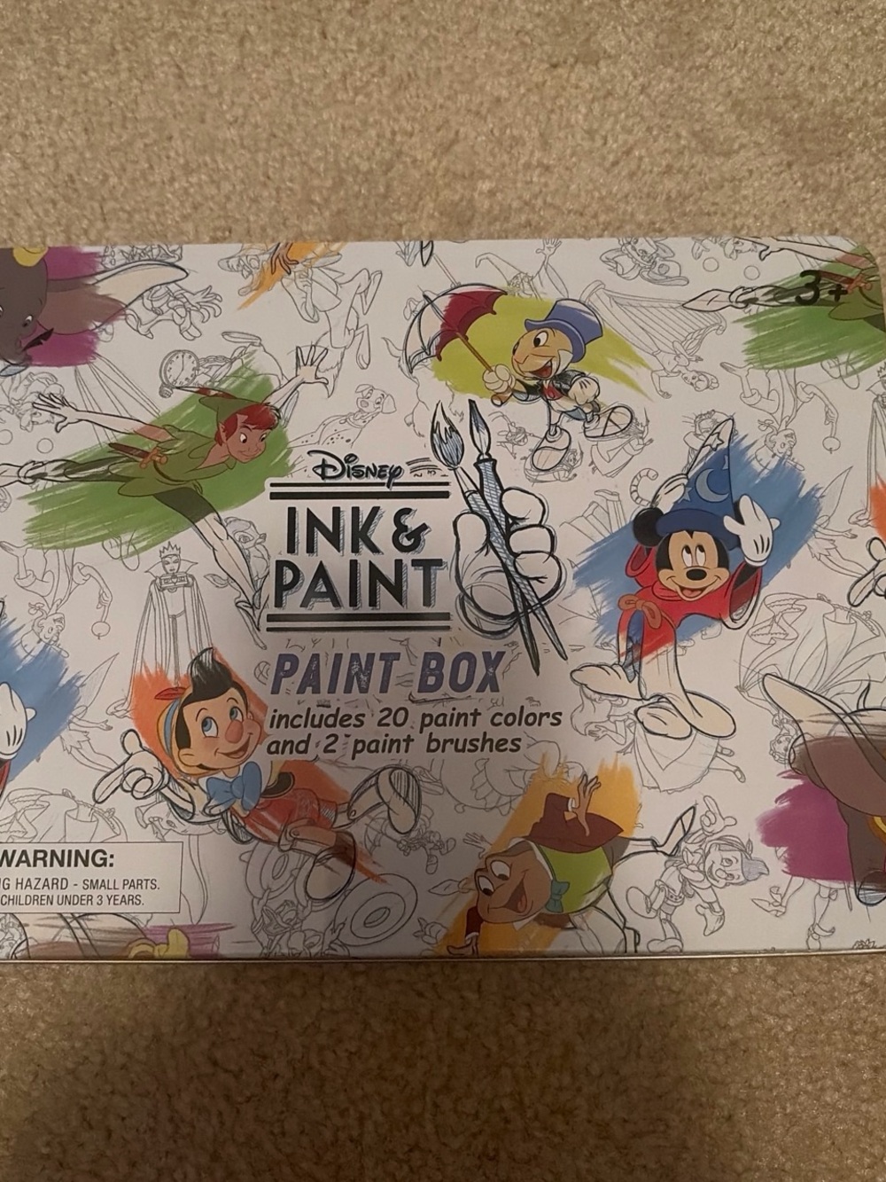 Disney Ink & Paint Kids Paint Box - White with Multicolor Accents
